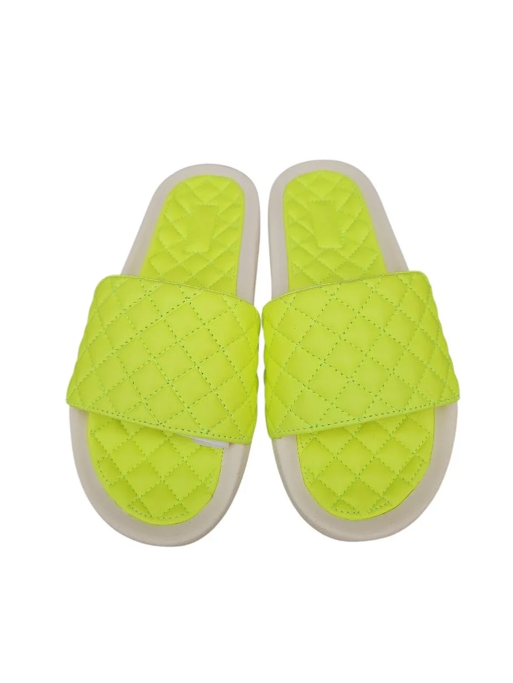 NWT APL Athletic Propulsion Labs Lusso Slide Energy Pristine Neon Yellow Sz 6 - Picture 2 of 5